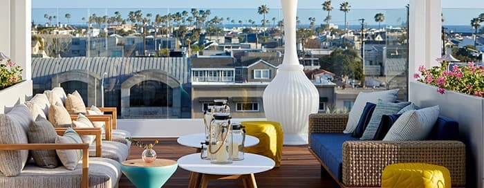 Topside Roof Deck at Lido House in Newport Beach